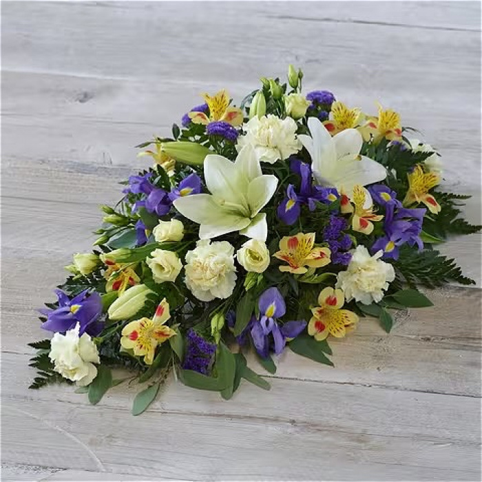 Funeral & Sympathy  | Lemon and Blue Spray