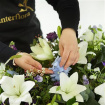 All Funeral Flowers | Casket Sprays | Funeral & Sympathy  | Blue and White Casket spray