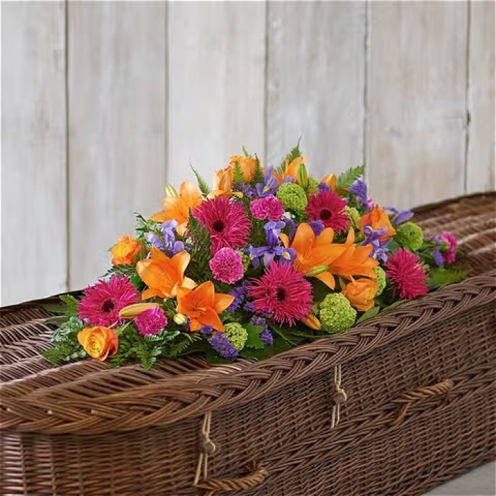 All Funeral Flowers | Casket Sprays | Funeral & Sympathy  | Vibrant Casket Spray