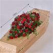 Funeral & Sympathy  | Rose and carnation casket spray Red