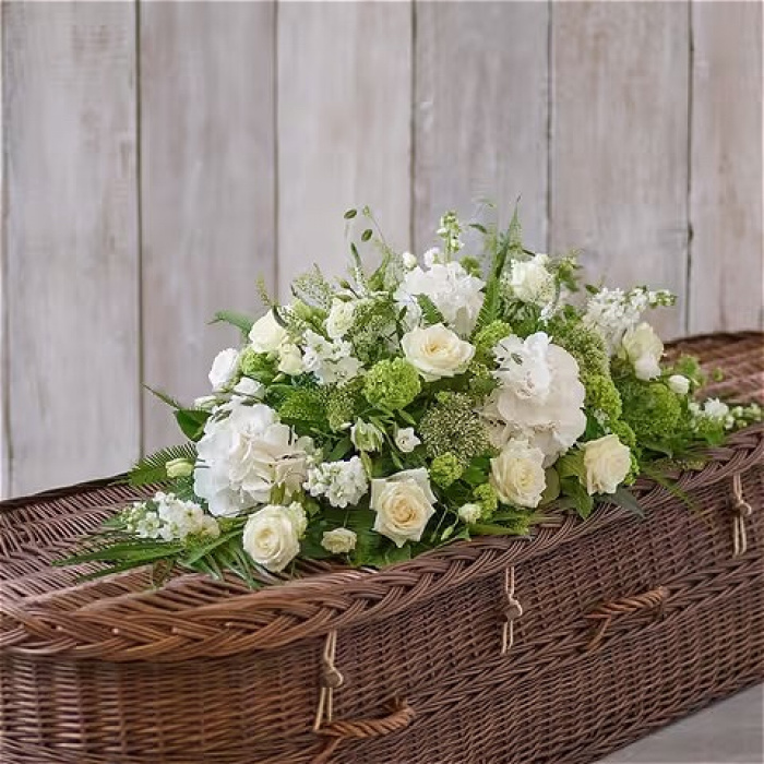 All Funeral Flowers | Casket Sprays | Funeral & Sympathy  | White casket spray