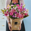 Bouquets | Special Offers | Pretty pink Rose And Lily Bouquet