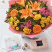 Birthday | Brights Happy Birthday Bouquet with gift card and chocs