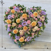 All Funeral Flowers | Hearts And Cushions | Pastel Rose Heart