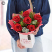 Romantic Flowers | Valentine's Day | With Love 6 Red Roses