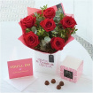 Romantic Flowers | Valentine's Day | 6 Red Rose Gift Set