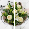 Mother's Day | Beautifully Simple White Rose and Lily Bouquet