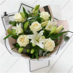 Mother's Day | Beautifully Simple White Rose and Lily Bouquet