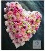 hearts | Pink mixed flower heart