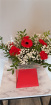  Gift flowers  | Floral Arrangements in oasis. | Valentines flowers  | Ruby red -floral arrangement in  Oasis