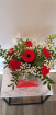  Gift flowers  | Floral Arrangements in oasis. | Valentines flowers  | Ruby red -floral arrangement in  Oasis