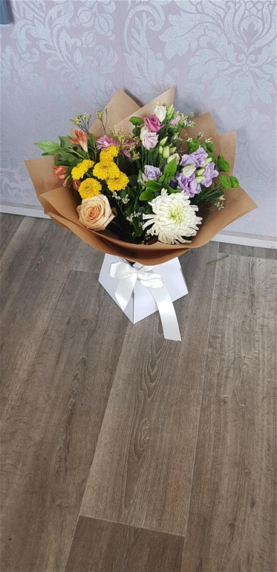 Gift flowers | Mothers Day | Florist choice- traditional flower hand tied bouquet in water