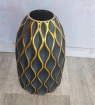 Home&Fragrance | Decorative black and gold glass vase