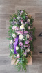 coffin spray | Funeral flowers  | Lilac & purple spray