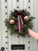 Fresh Christmas Wreaths  | Brown & Pink Wreath