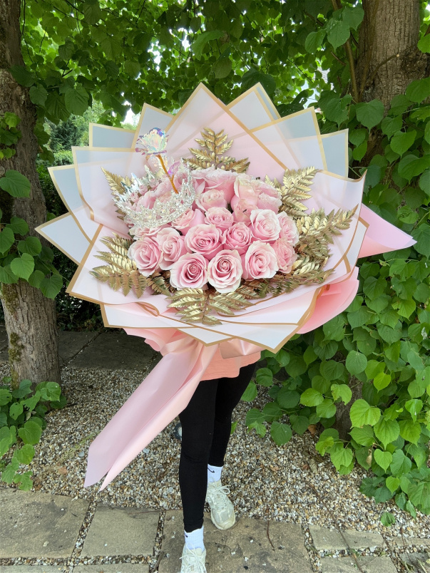Rose Bouquets  | 25 Pink Princess Roses