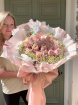 Rose Bouquets  | Pink Rose & Daisies Princess Bouquet