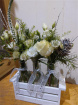 Christmas 2023 | Christmas at The Woodland Florist  | Mini bottle in metal or wooden crate - Winter whites