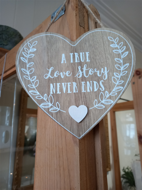 New to The Woodland Florist | Valentines Day 2024 | Wooden heart with script