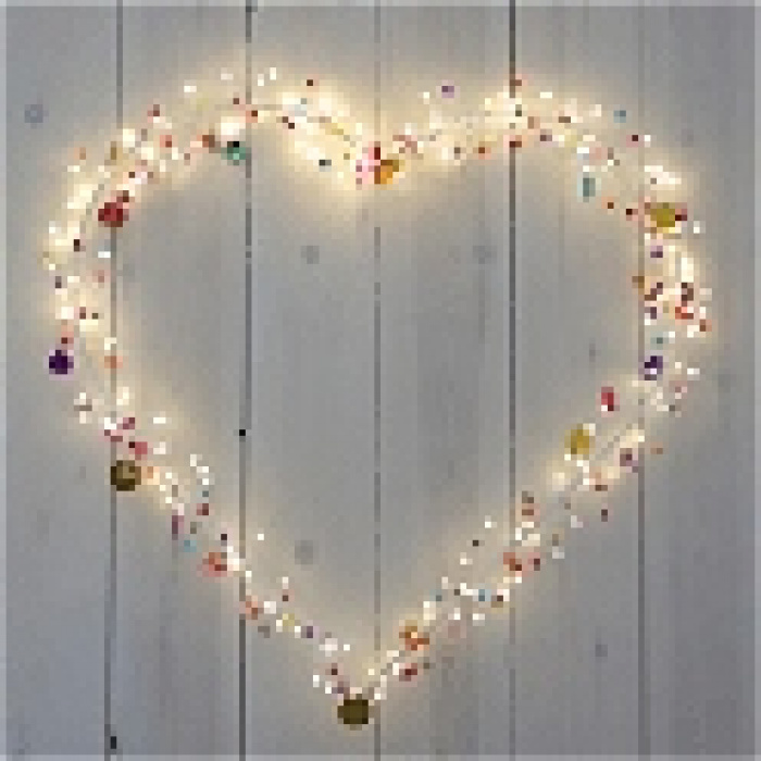 Christmas at The Woodland Florist  | Gifts | Home goods and gifts | Solar, battery and mains decorative lights | Folklore heart