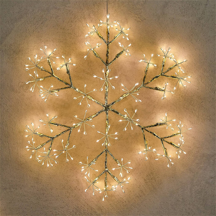 Christmas at The Woodland Florist 2025 | Snowflake light (40cm champagne)