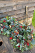 Fresh Christmas Table Arrangements Hand-made and delivered in Kent | Upsell gifts | Noel Burgundy Circular Arrangement