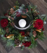 Christmas  Fresh Flowers and Arrangements | Upsell gifts | Large Hurricane Lamp and Candle