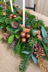 Fresh Christmas Table Arrangements Hand-made and delivered in Kent | Nutmeg Long Table Arrangement