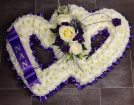 All Funeral Tributes | Hearts / Crosses | Double open heart