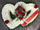 All Funeral Tributes | Hearts / Crosses | Double open heart