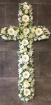 All Funeral Tributes | Hearts / Crosses | White Loose cross