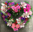 All Funeral Tributes | Hearts / Crosses | Clustered Open Heart