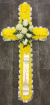 All Funeral Tributes | Hearts / Crosses | Yellow Massed Cross