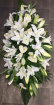 All Funeral Tributes | Casket sprays | Lily and anthurium Casket Spray