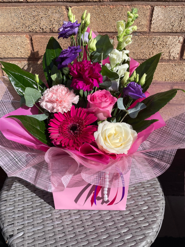 Gift Flowers | Florist choice small aqua bag