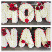 Funeral Tribute Packages | Package 5 -  Lily spray or Cross / Mom / Nan