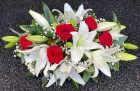 All Funeral Tributes | Posies / Wreaths | Oval lily posy spray