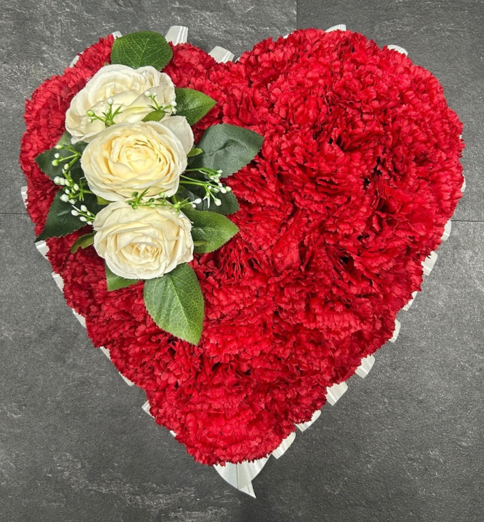 All Funeral Tributes | Artificial Funeral Tributes / Memorials | Red Heart