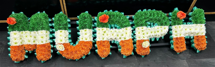Artificial Funeral Tributes / Memorials | Letters / Numbers | Irish coloured letters