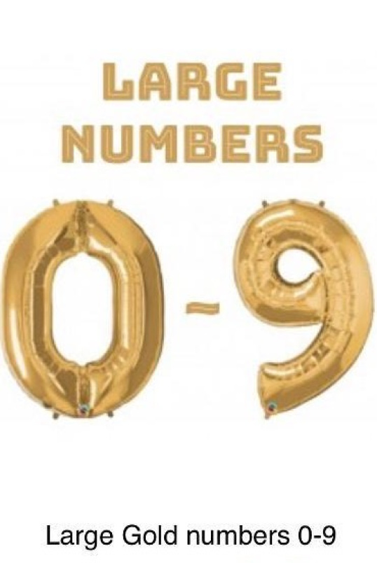 Balloons | Large gold numbers