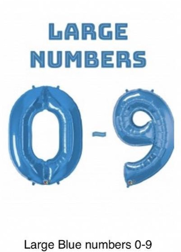 Balloons | Large blue numbers