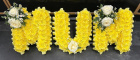 All Funeral Tributes | Letters / Numbers | Yellow Massed letters