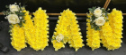 All Funeral Tributes | Letters / Numbers | Yellow Massed letters