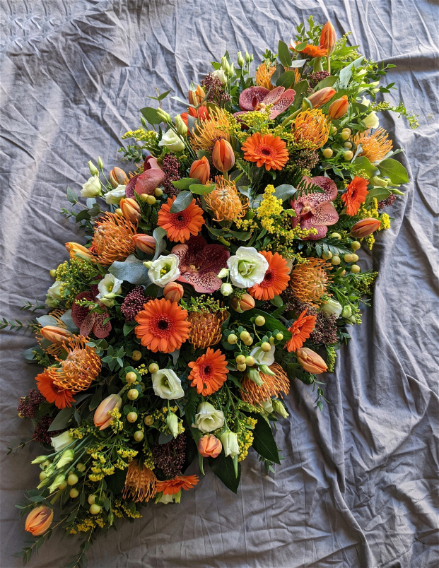 Casket Sprays | Funeral and Sympathy Flowers  | Autumnal Casket Spray