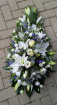 Funeral and Sympathy Flowers  | Single Ended Sprays | White and Blue Spray