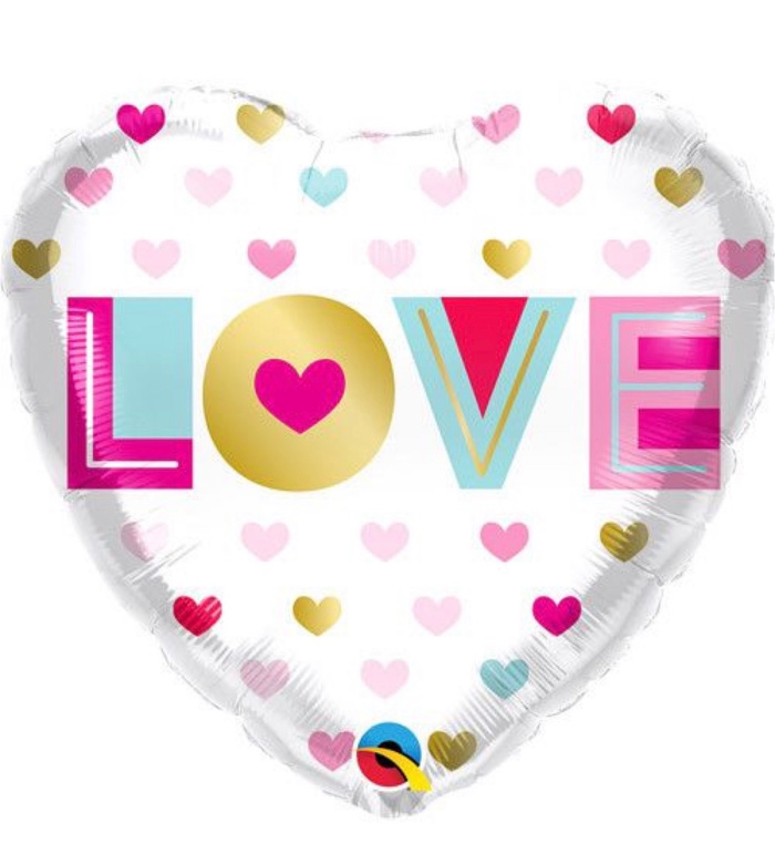 Balloons | Upsell gifts | Valentines Day flowers & balloons | Love heart 18” balloon.