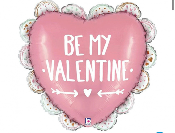 Balloons | Upsell gifts | Valentines Day flowers & balloons | Large Happy valentines ruffled heart