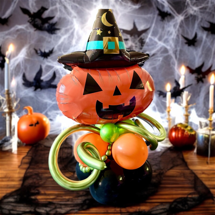 Balloons | Halloween witch pumpkin balloon stacker
