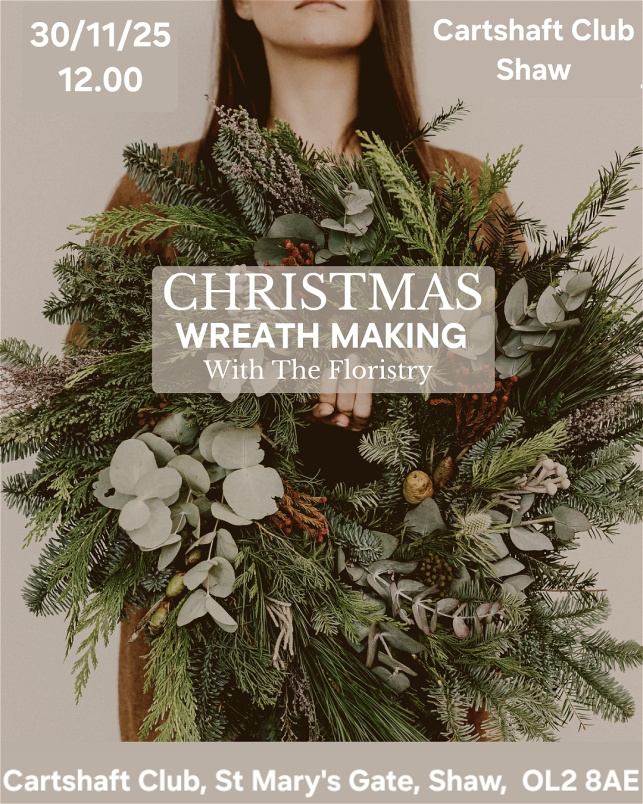Workshops | Christmas Wreath Making 30/11/25 12.00