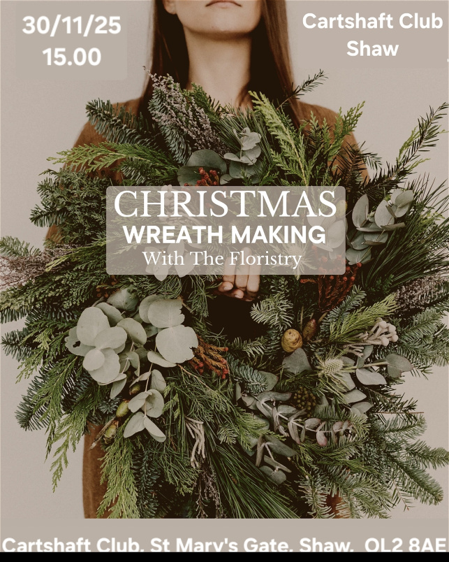 Workshops | Christmas Wreath Making 30/11/25 15.00